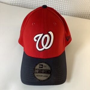 New Era Washington Nationals Baseball Hat Medium - Large 39 Thirty Red/Navy